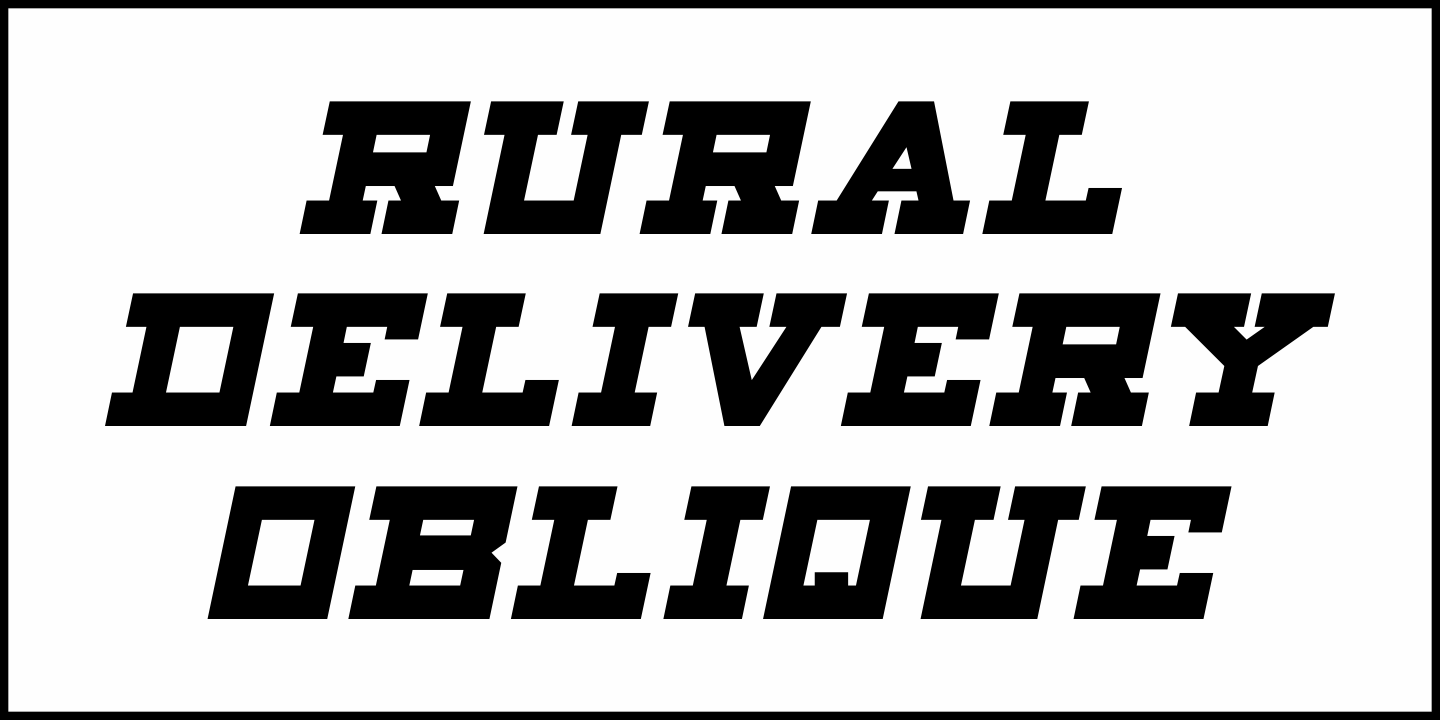 Rural Delivery JNL Font Poster #4