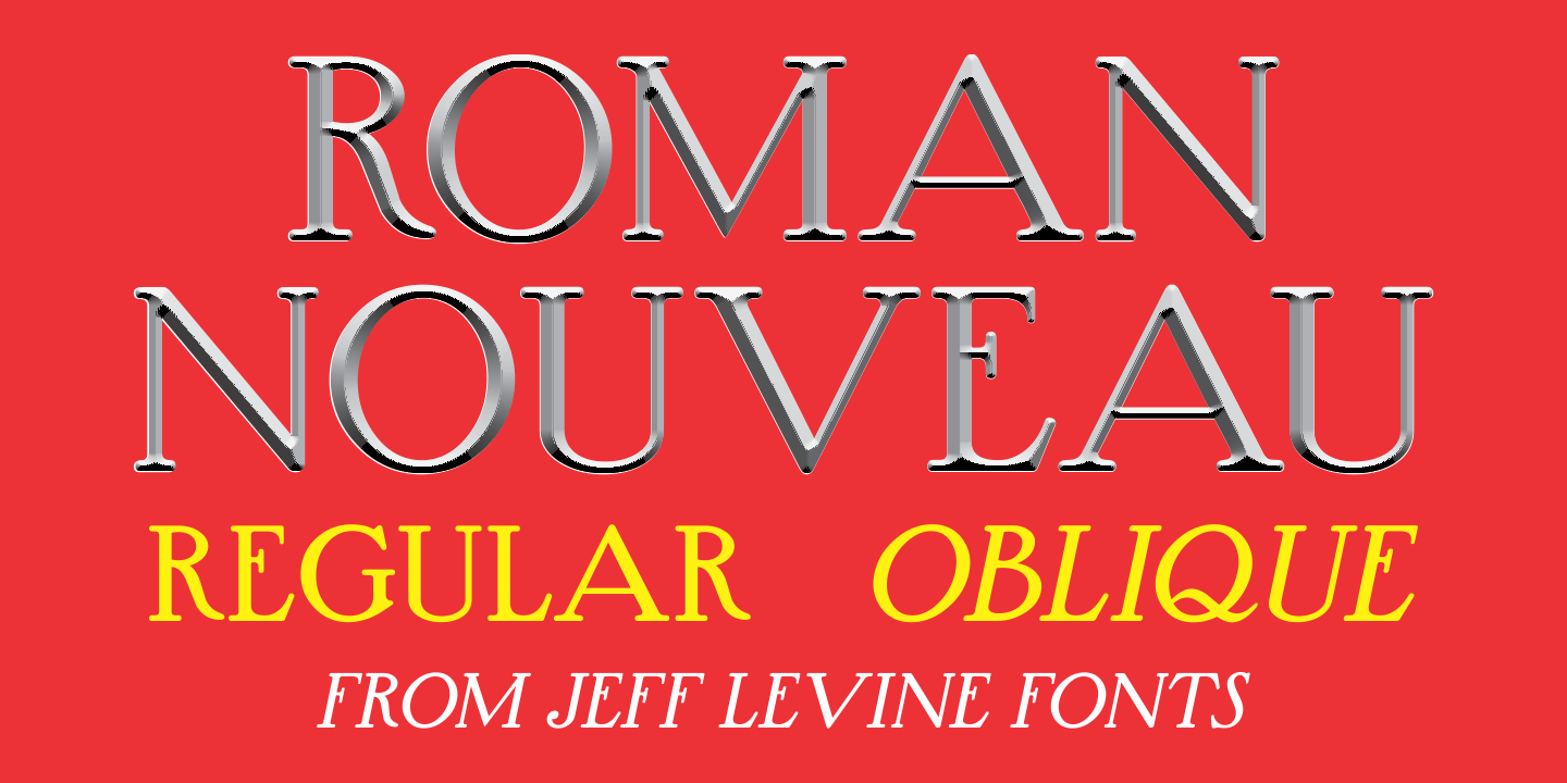 Roman Nouveau Font Poster #1