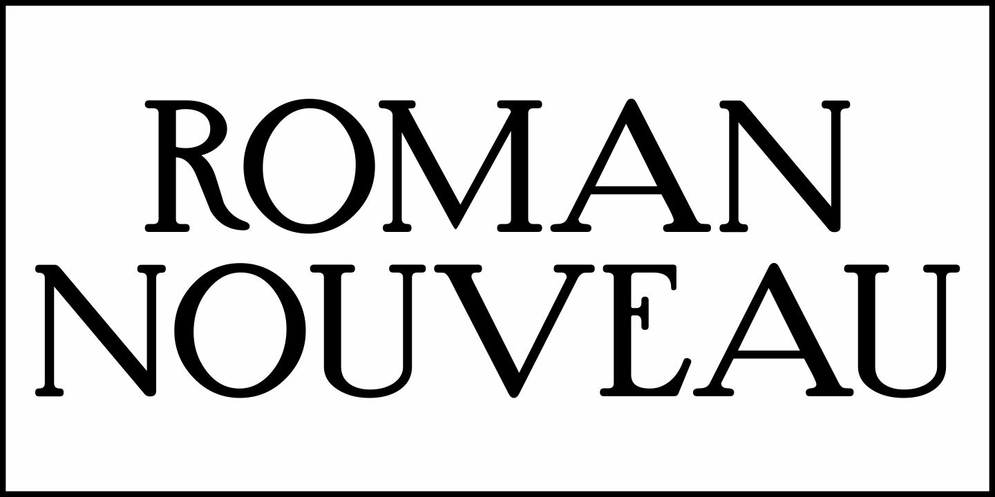 Roman Nouveau Font Poster #1