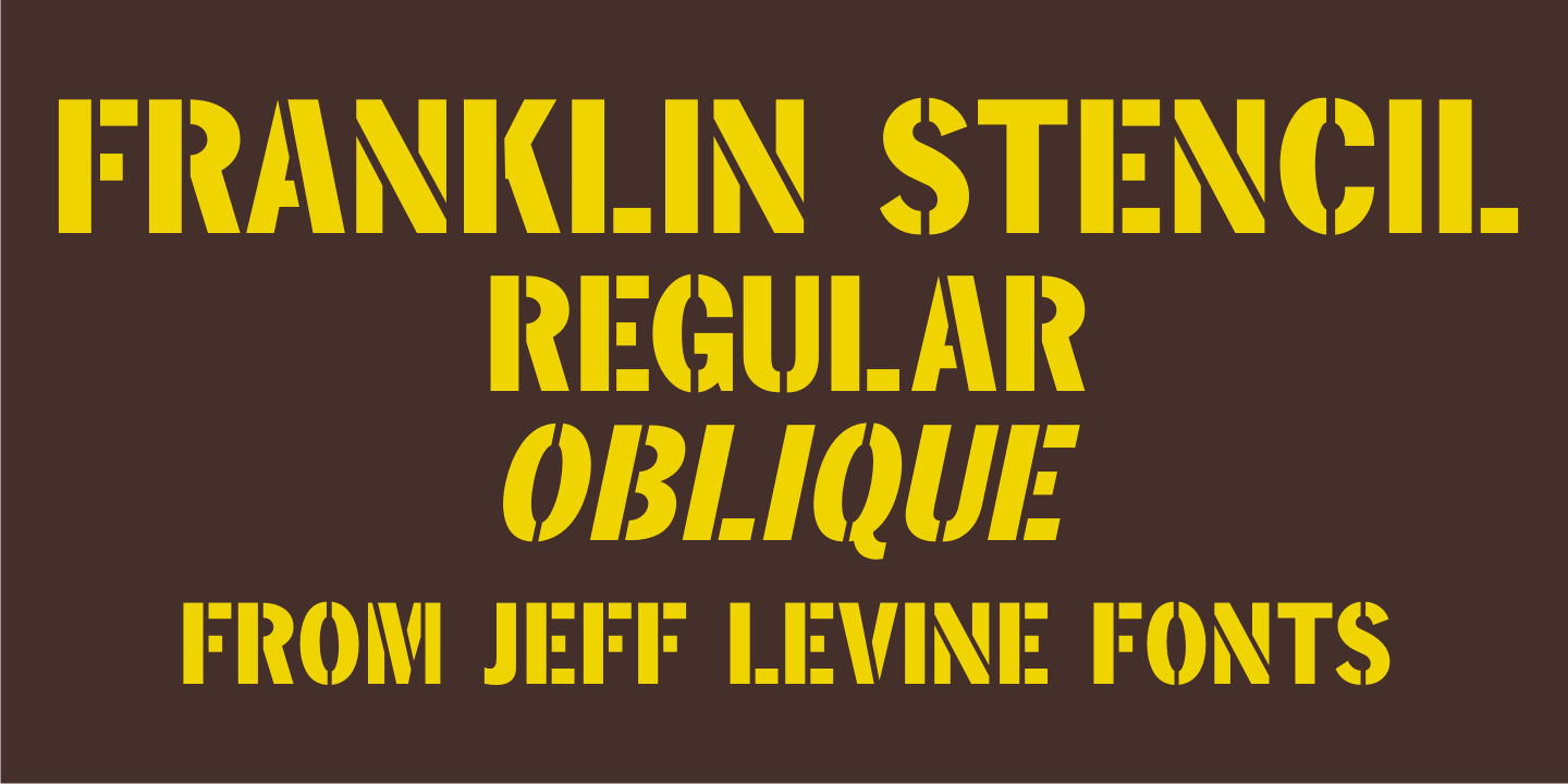 Franklin Stencil Font Family Poster