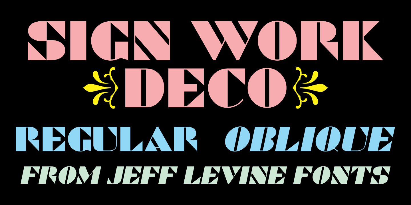 Sign Work Deco Font Poster #1
