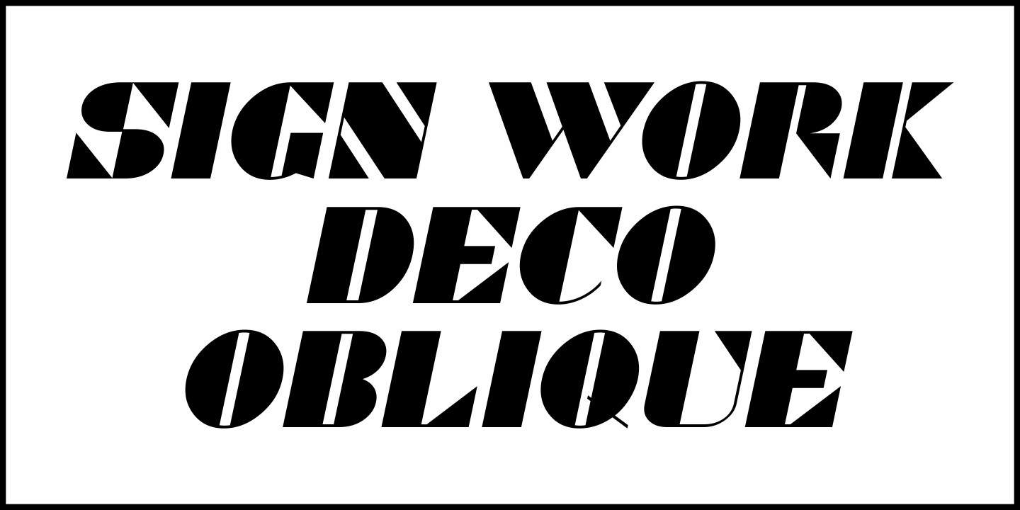 Sign Work Deco Font Poster #1
