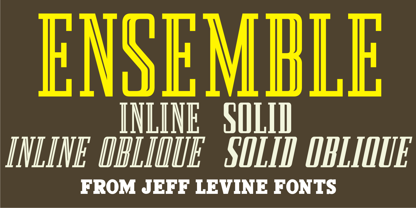 Ensemble Font Poster #1