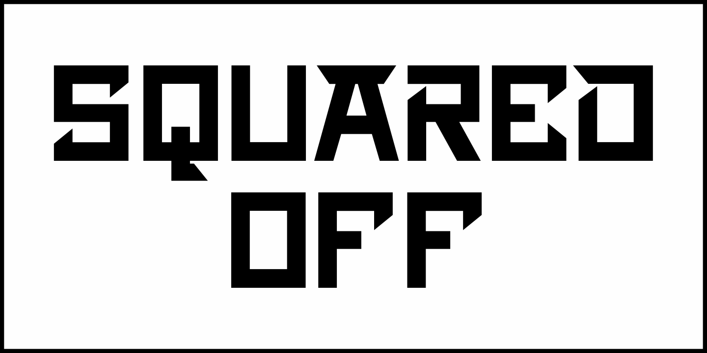 Squared Off Font Poster #1