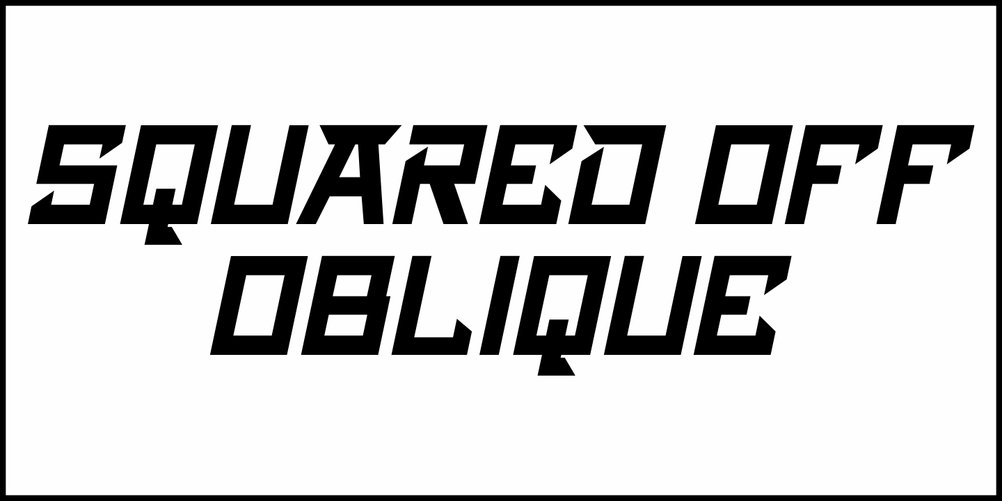 Squared Off Font Poster #1