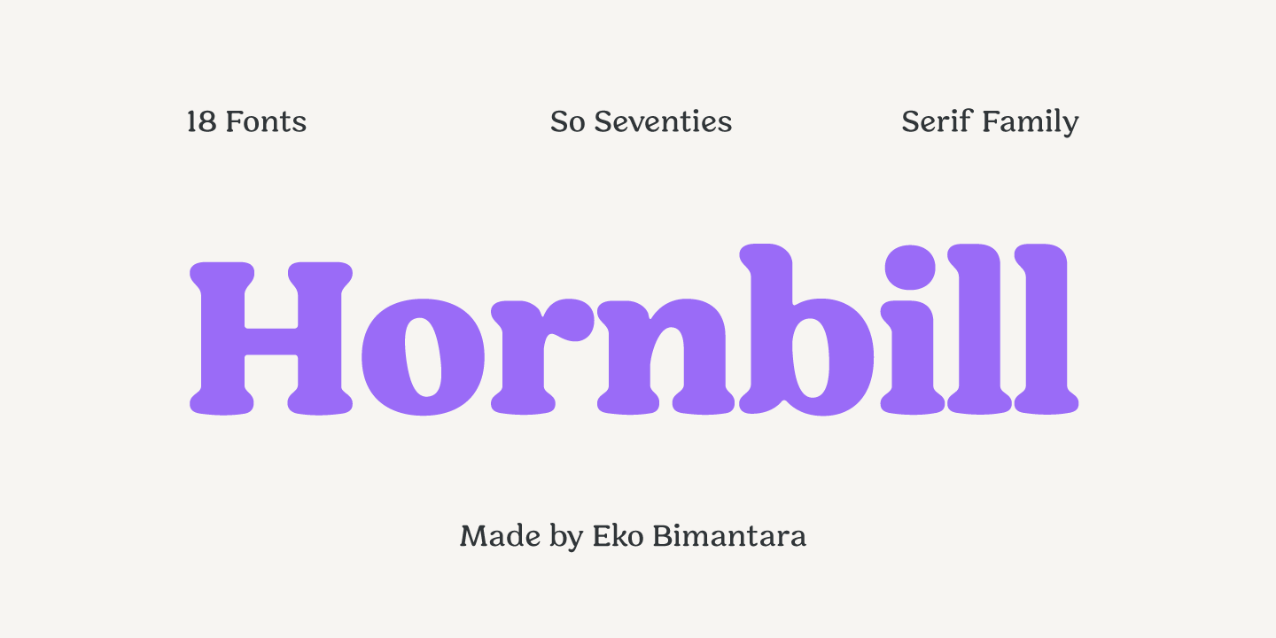 Hornbill Font Poster