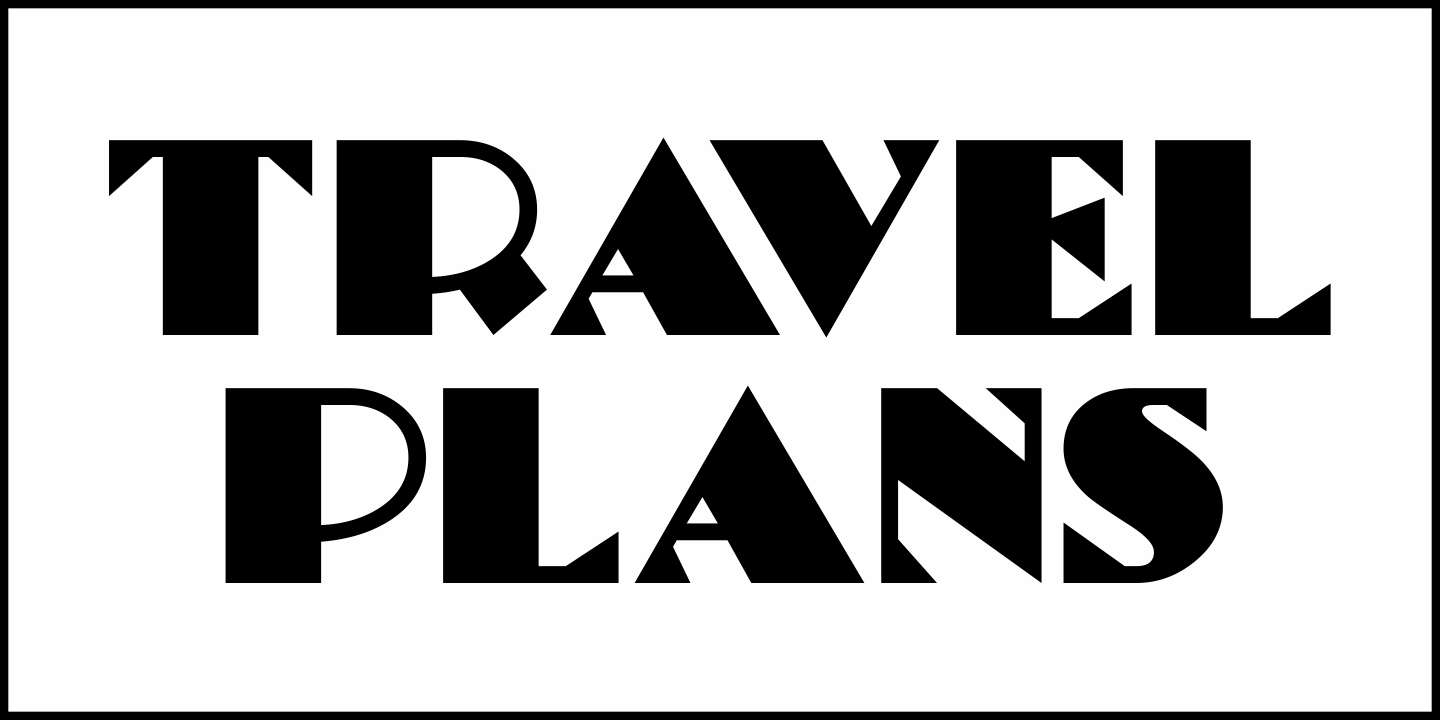 Travel Plans Font Poster #2