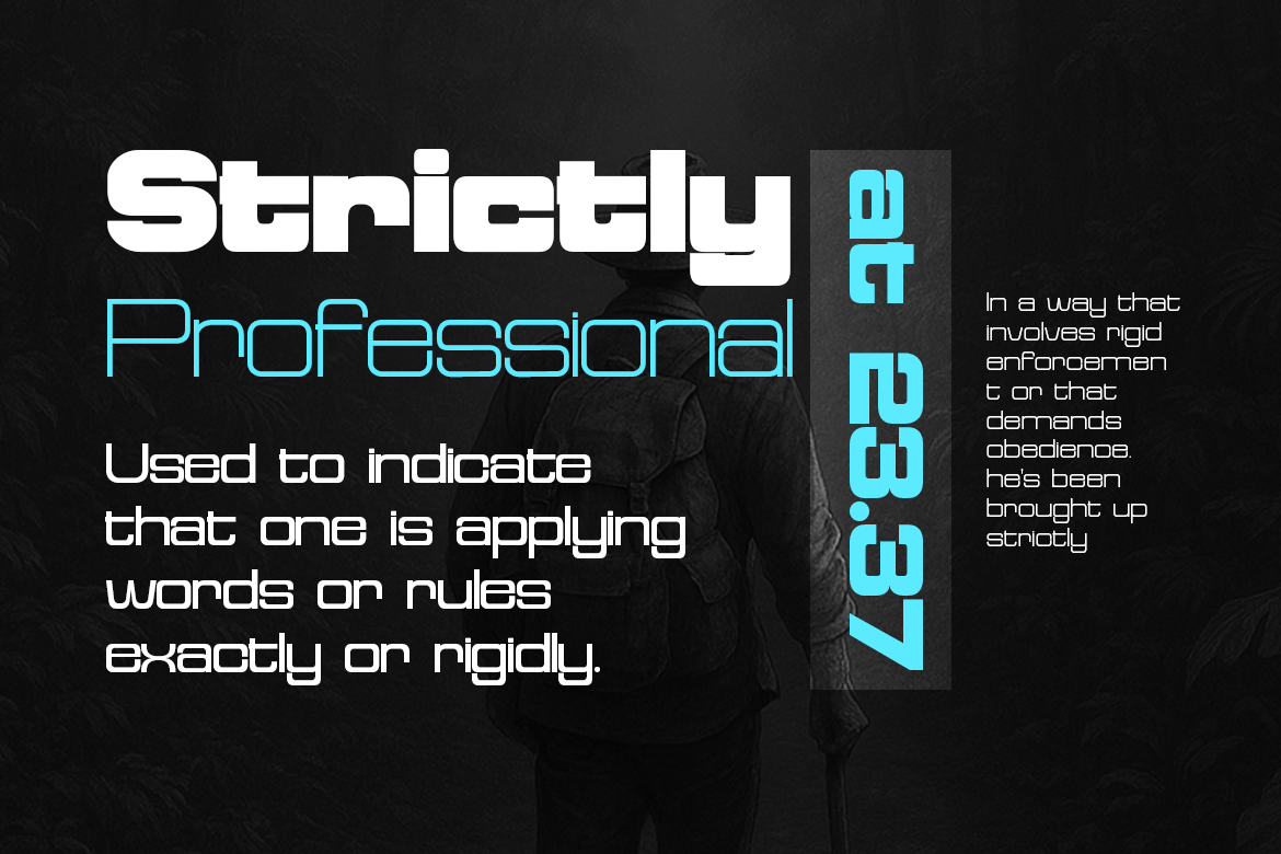 Reflect of Strictly Expanded Font Poster #3