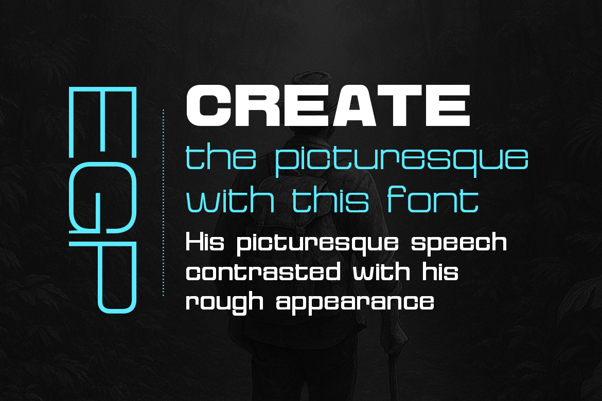 Reflect of Strictly Expanded Font Poster #4