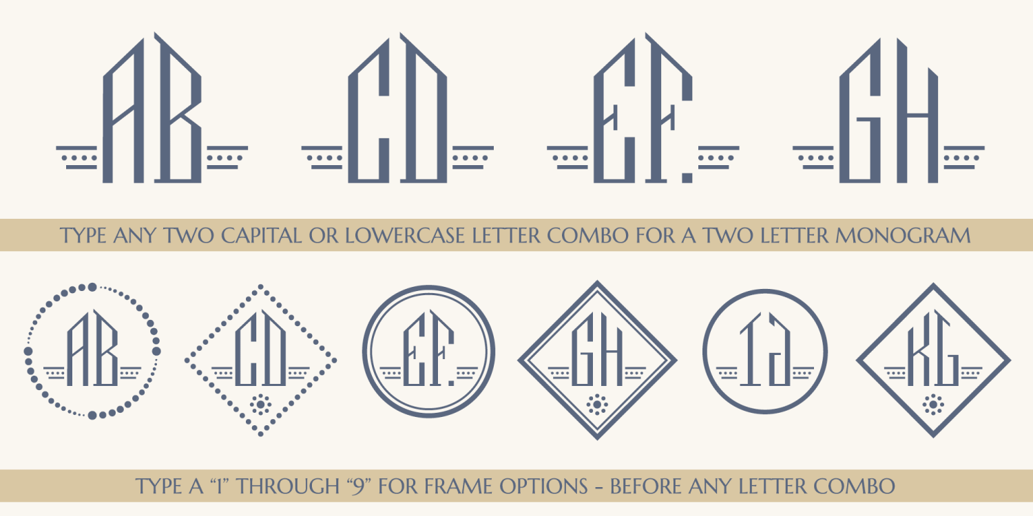 MFC Aureline Monogram Font Poster #3