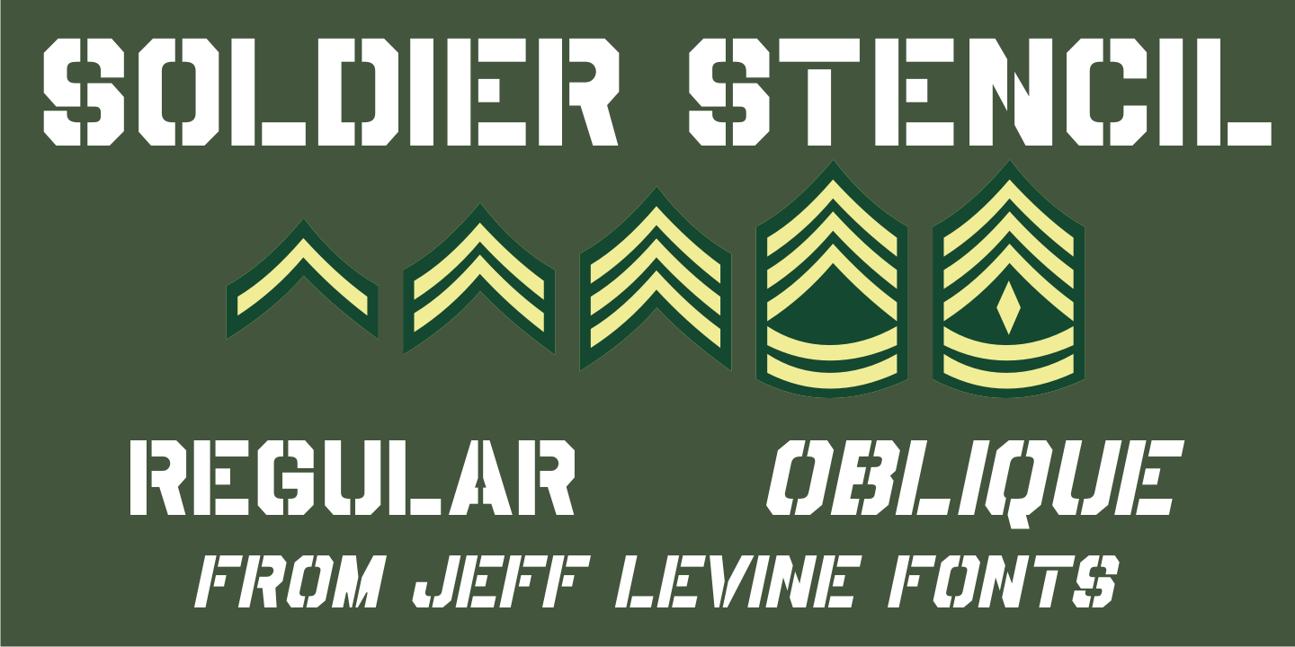 Soldier Stencil Font Poster #1