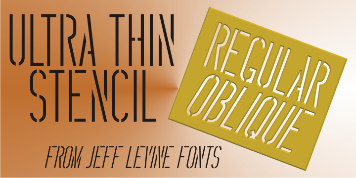 Ultra Thin Stencil Font Family Poster