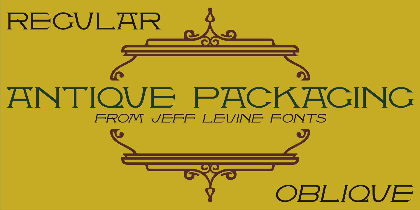 Antique Packaging Font Poster #1