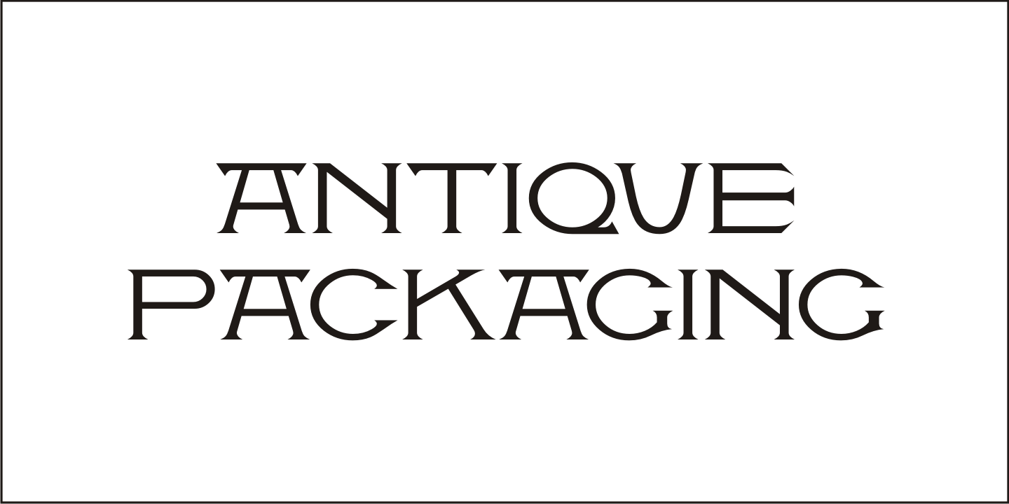 Antique Packaging Font Poster #2