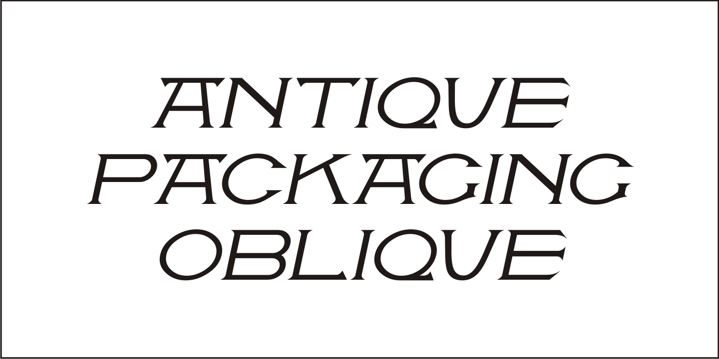 Antique Packaging Font Poster #5