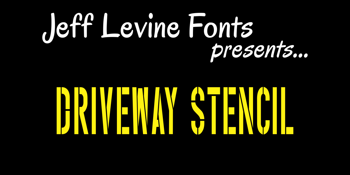 Driveway Stencil Font Poster #1