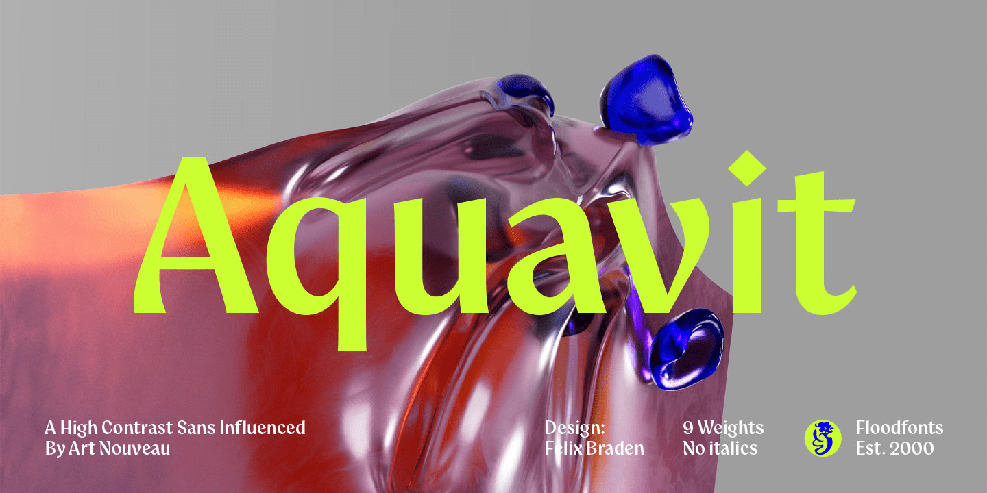 Aquavit Font Poster #1