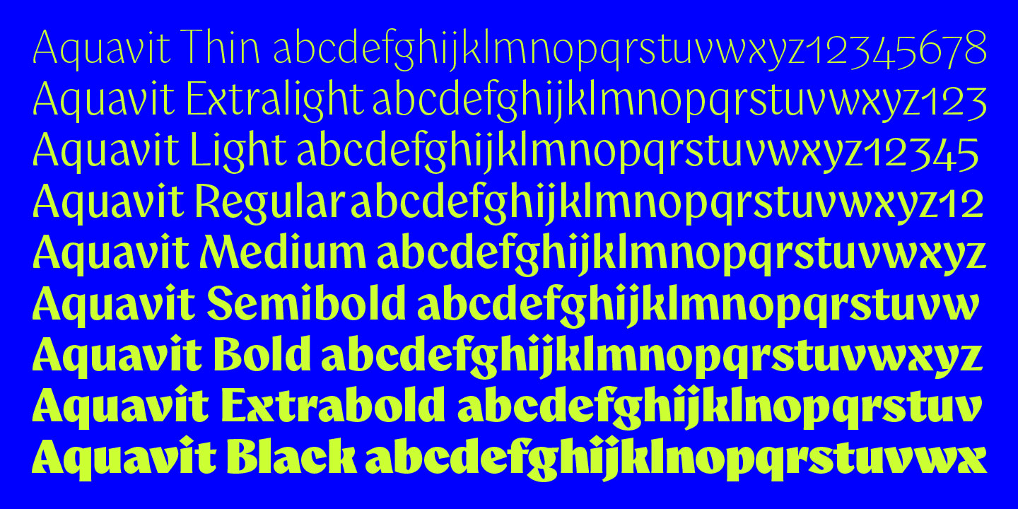 Aquavit Font Poster #1