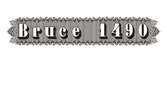 Bruce 1490 Font Family Poster
