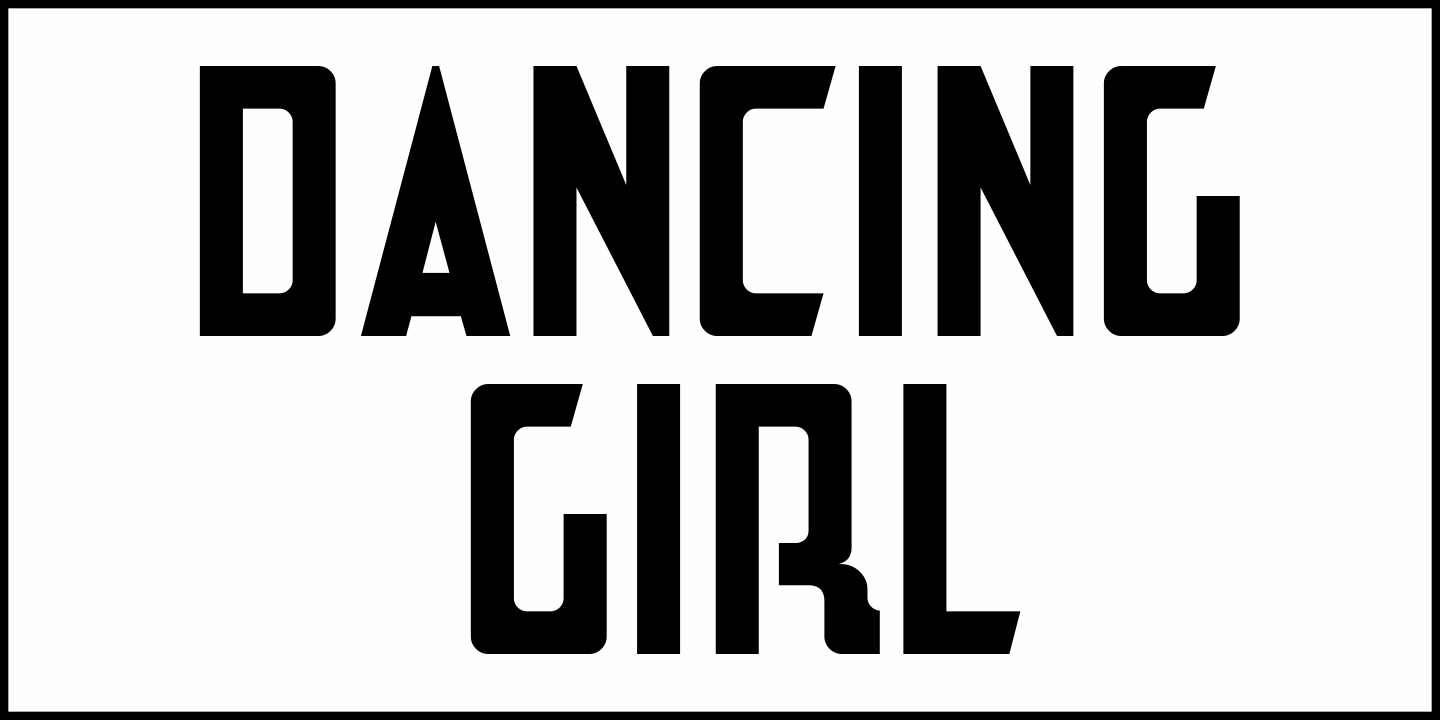 Dancing Girl Font Poster #2