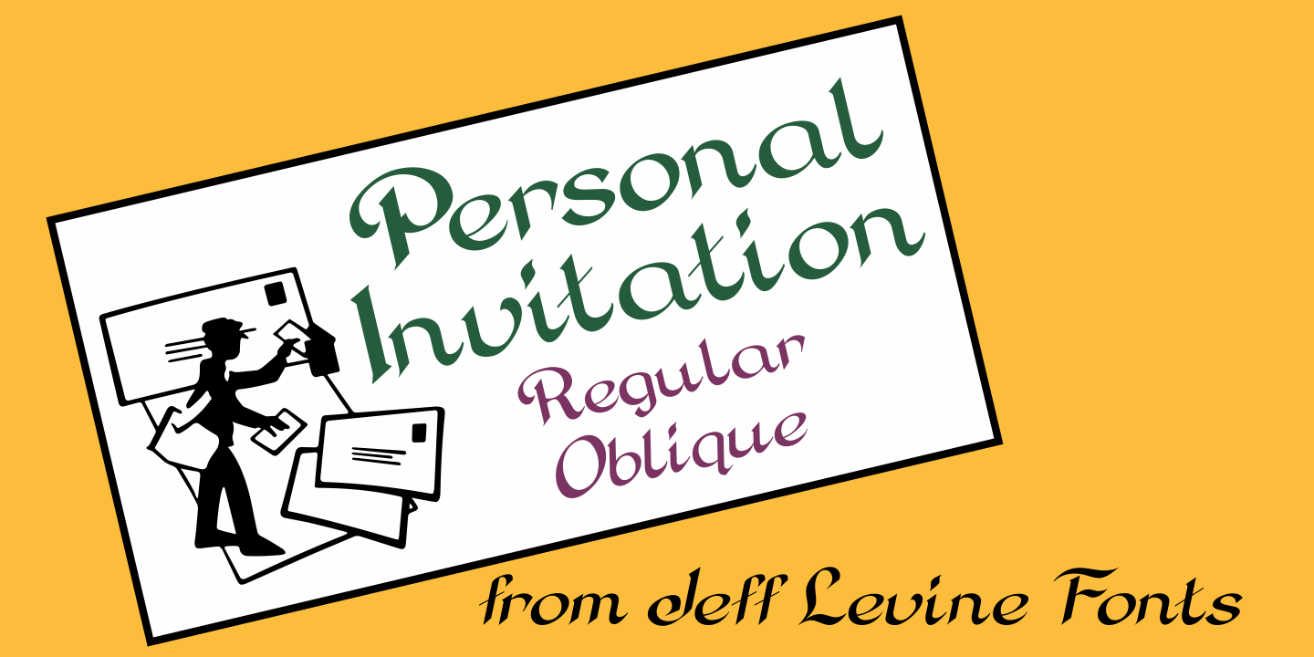 Personal Invitation Font Poster #1