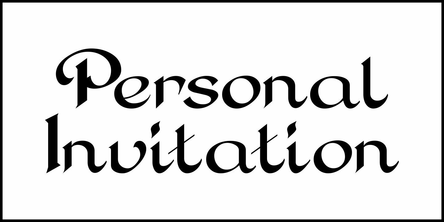 Personal Invitation Font Poster #1