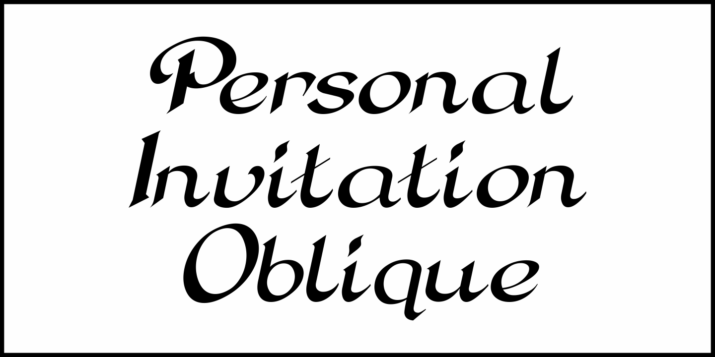 Personal Invitation Font Poster #1