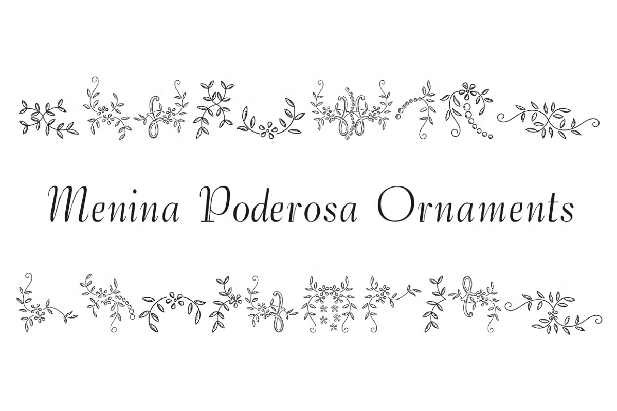 Menina Poderosa Ornaments Font Poster #1