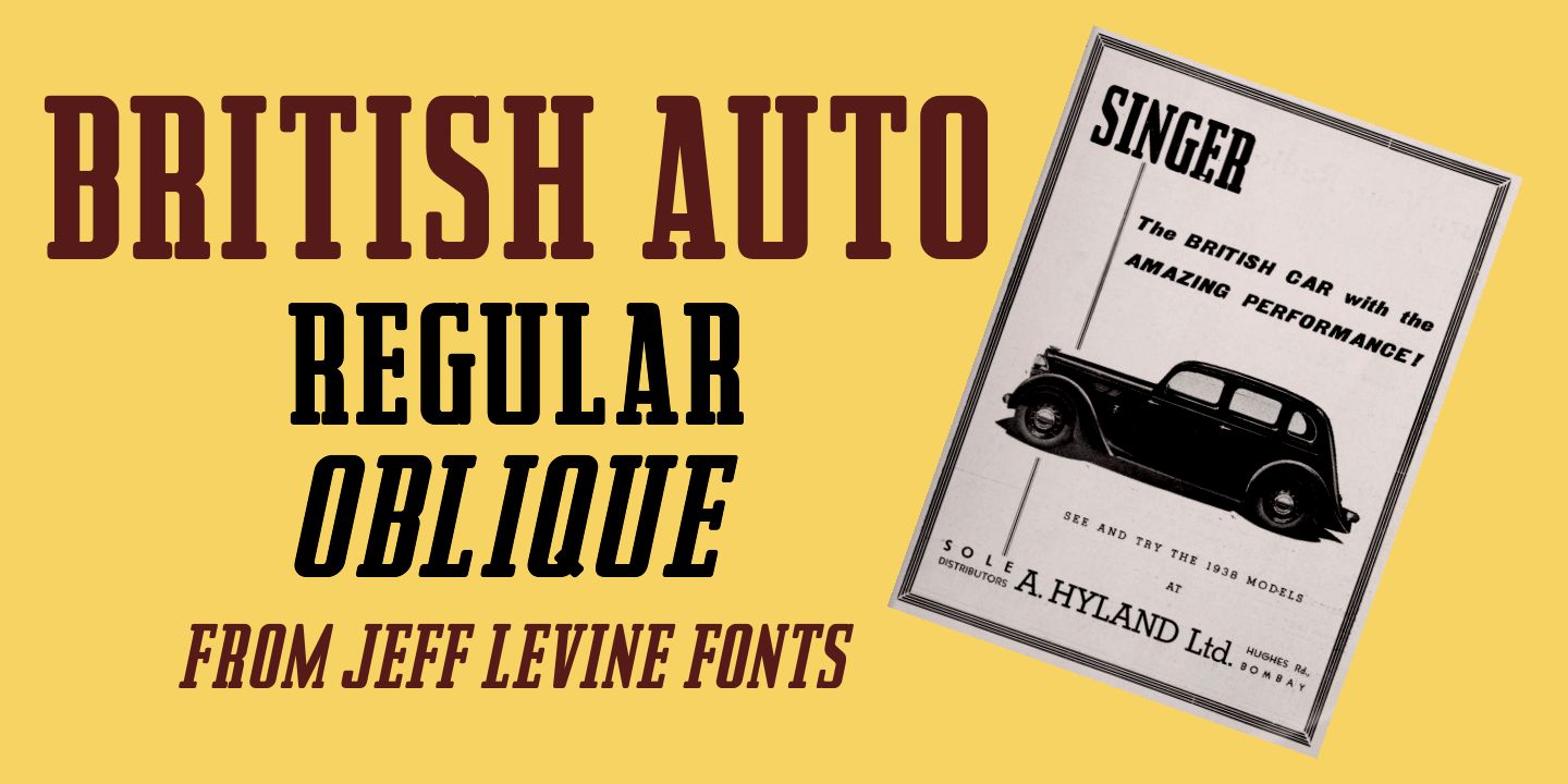 British Auto Font Poster #1