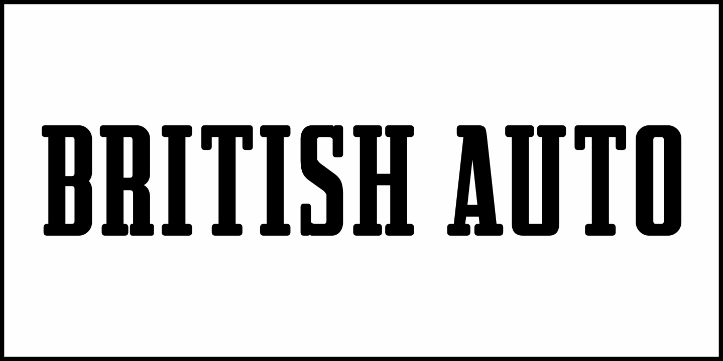 British Auto Font Poster #1