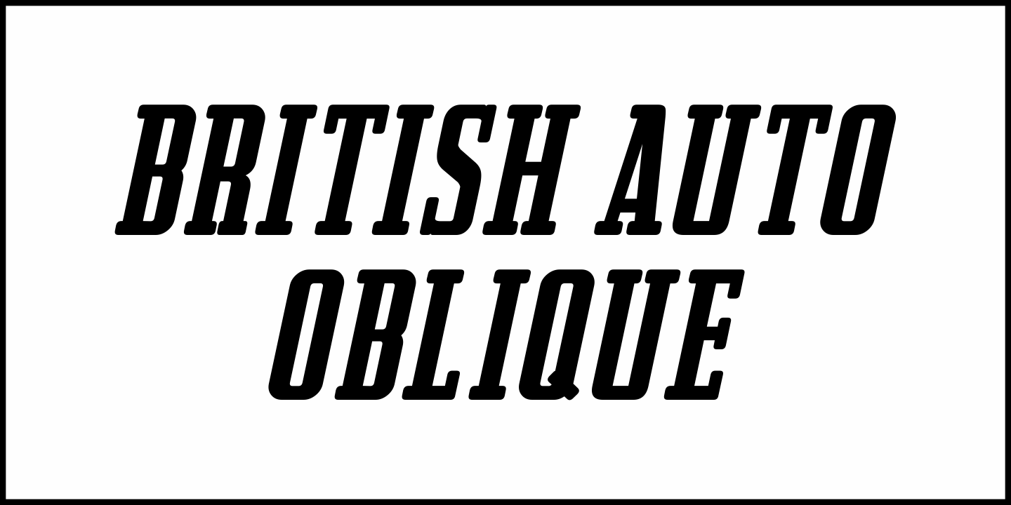 British Auto Font Poster #1