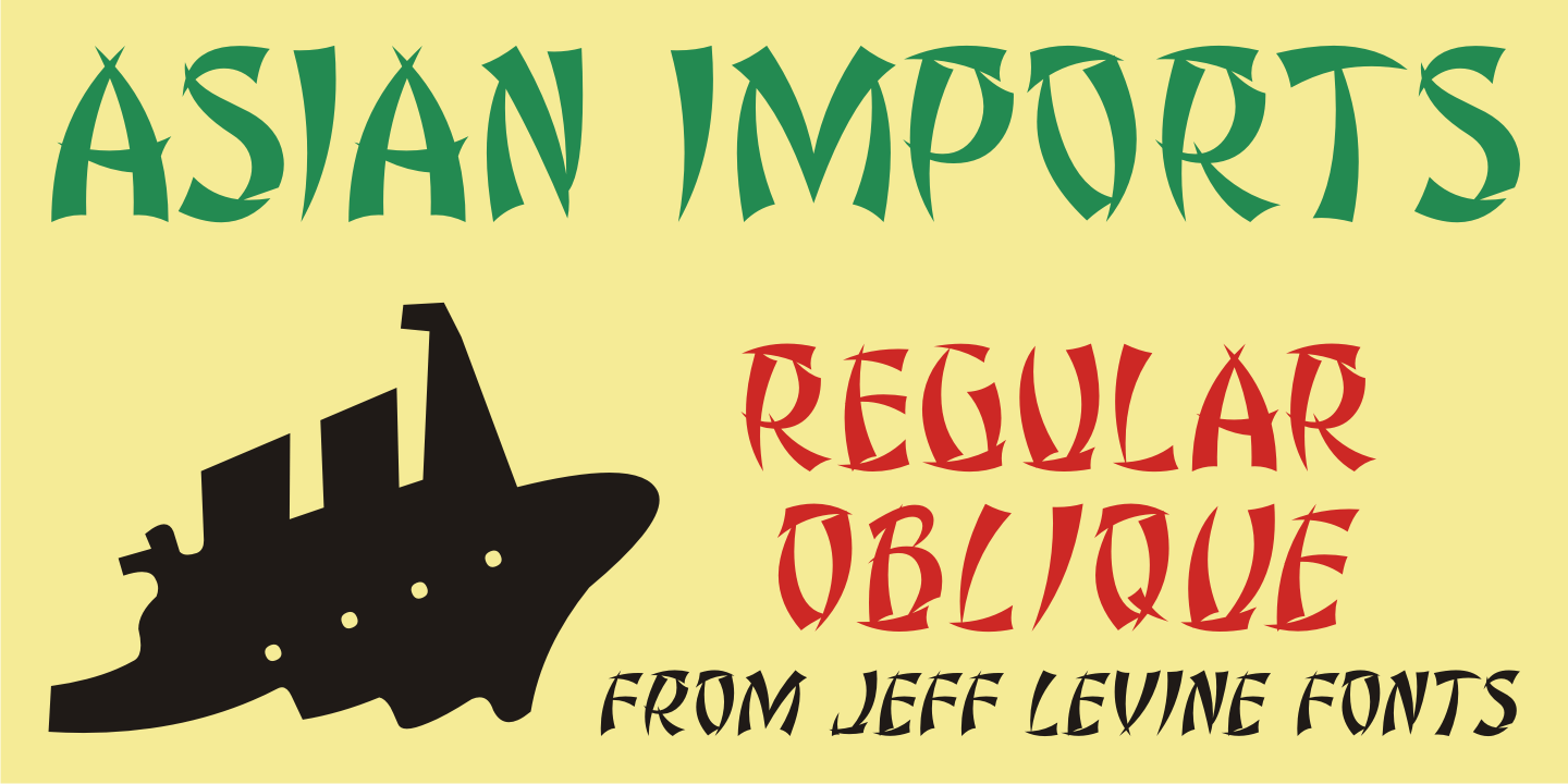Asian Imports Font Poster #1