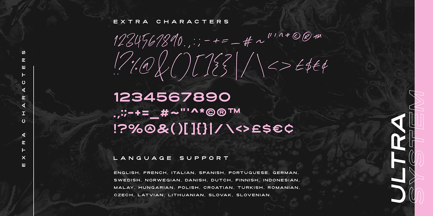 Ultra System Font Poster #1