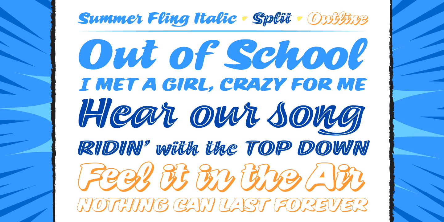 Summer Fling Font Poster #1