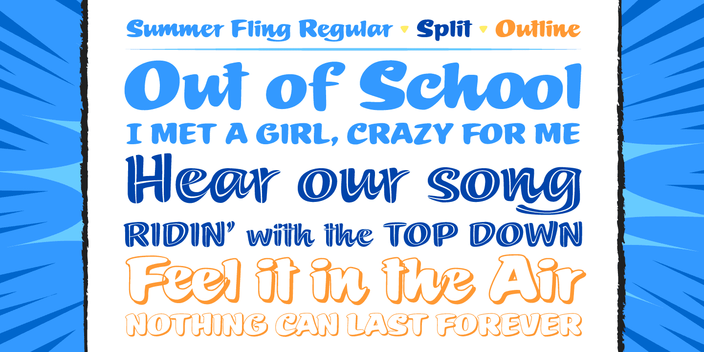 Summer Fling Font Poster #1