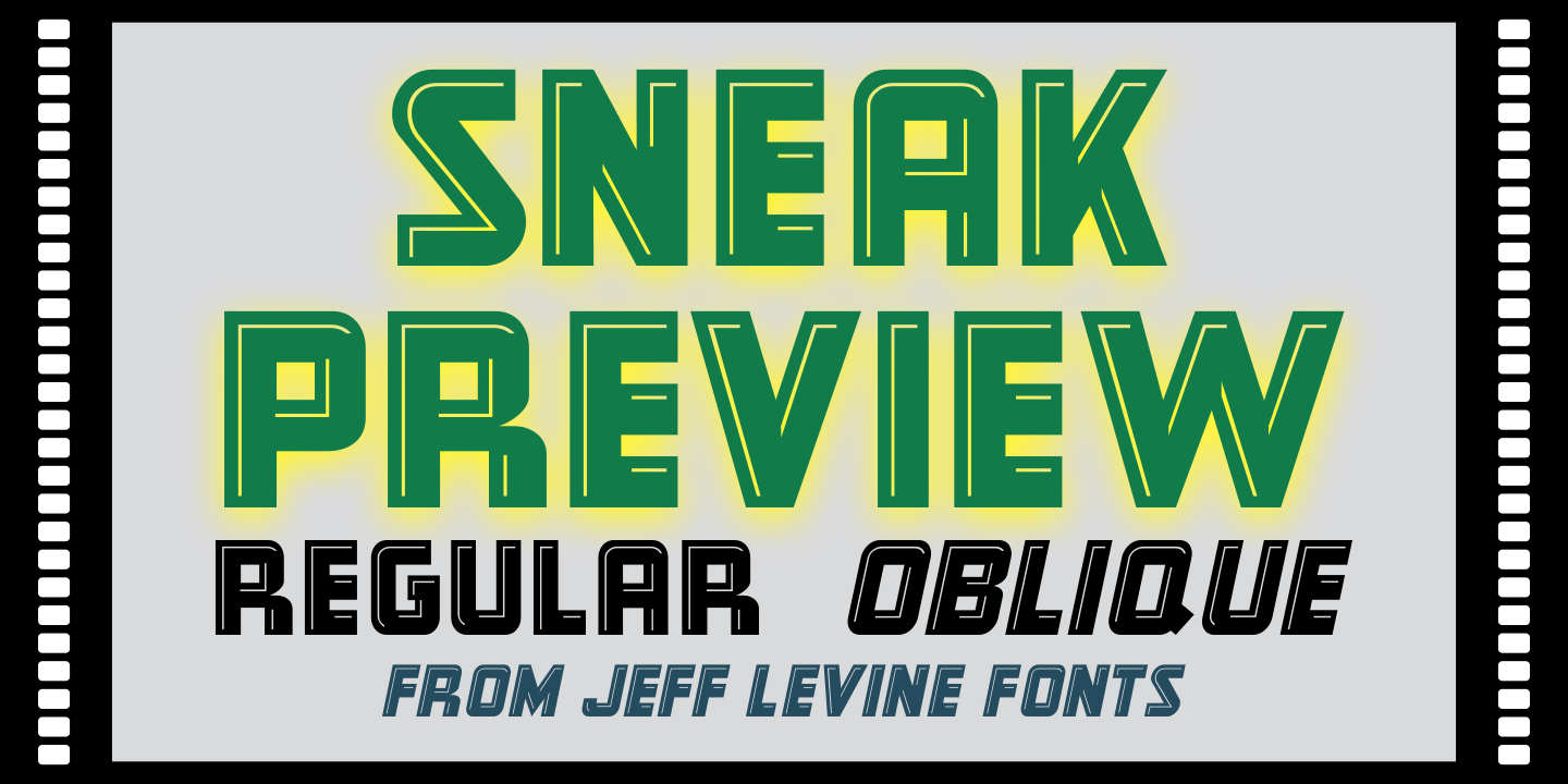 Sneak Preview Font Family Poster