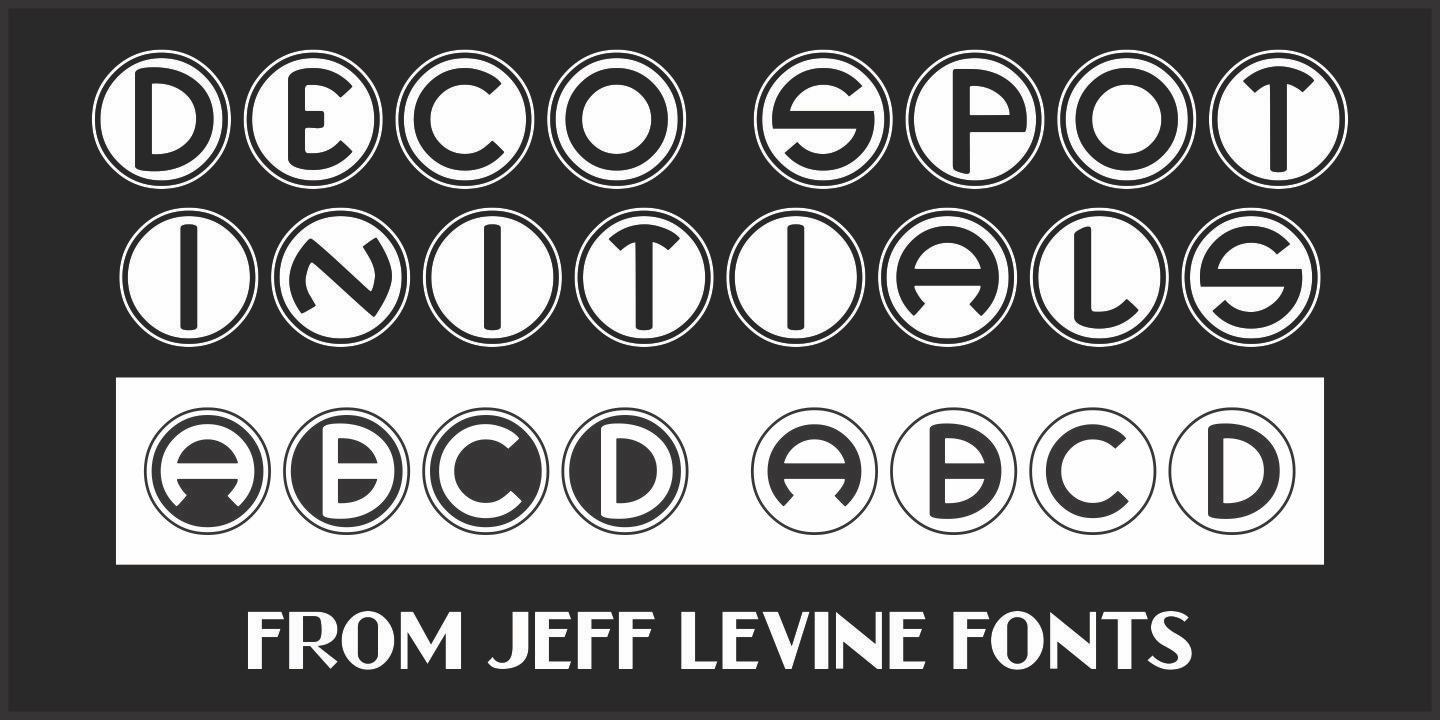 Deco Spot Initials Font Poster #1