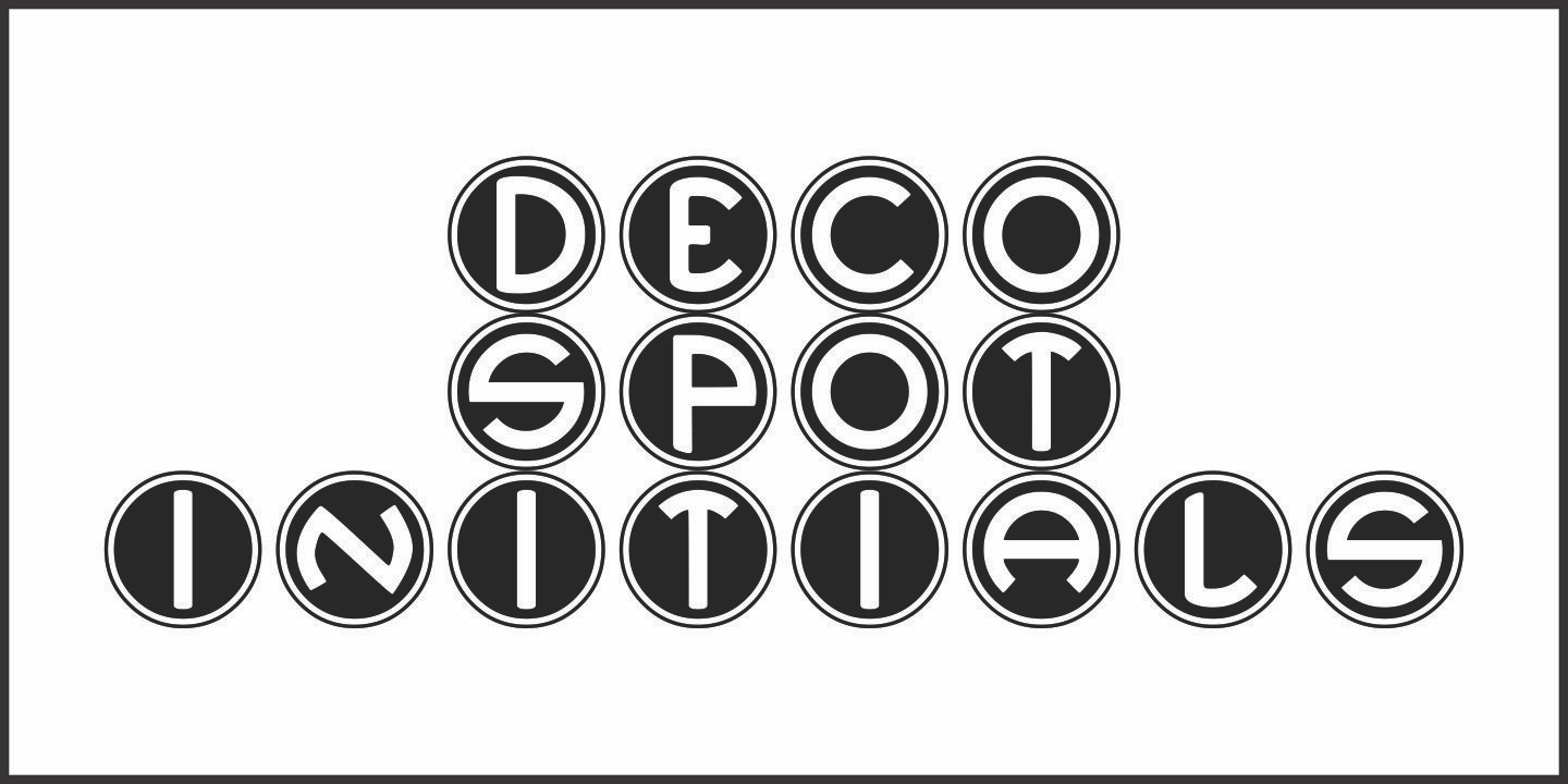Deco Spot Initials Font Poster #2