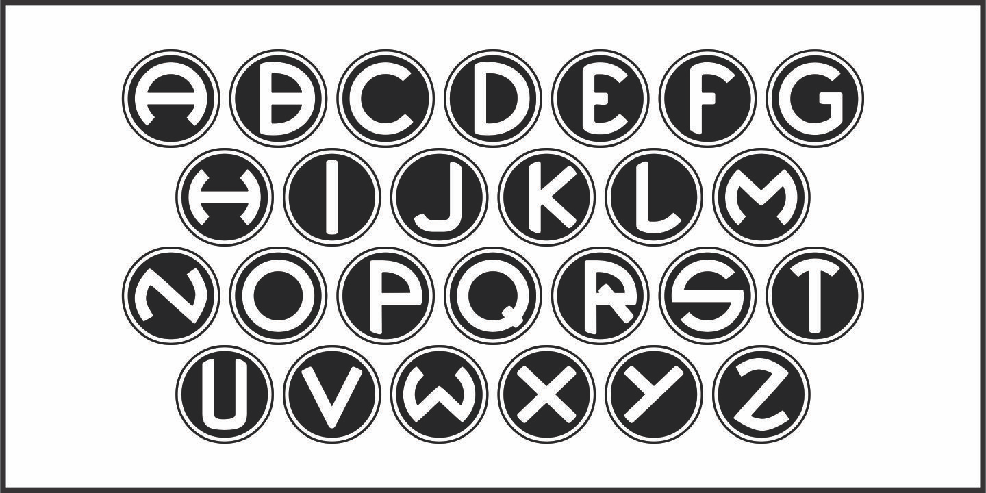 Deco Spot Initials Font Poster #3