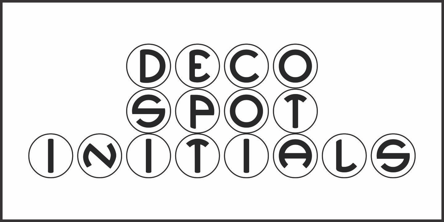 Deco Spot Initials Font Poster #4