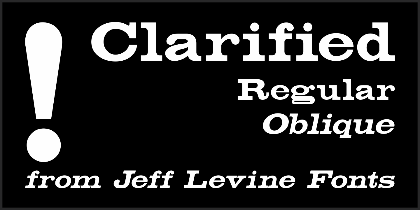 Clarified Font Family Poster