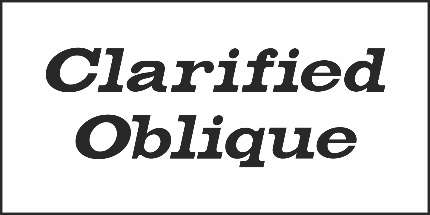 Clarified Font Poster #1