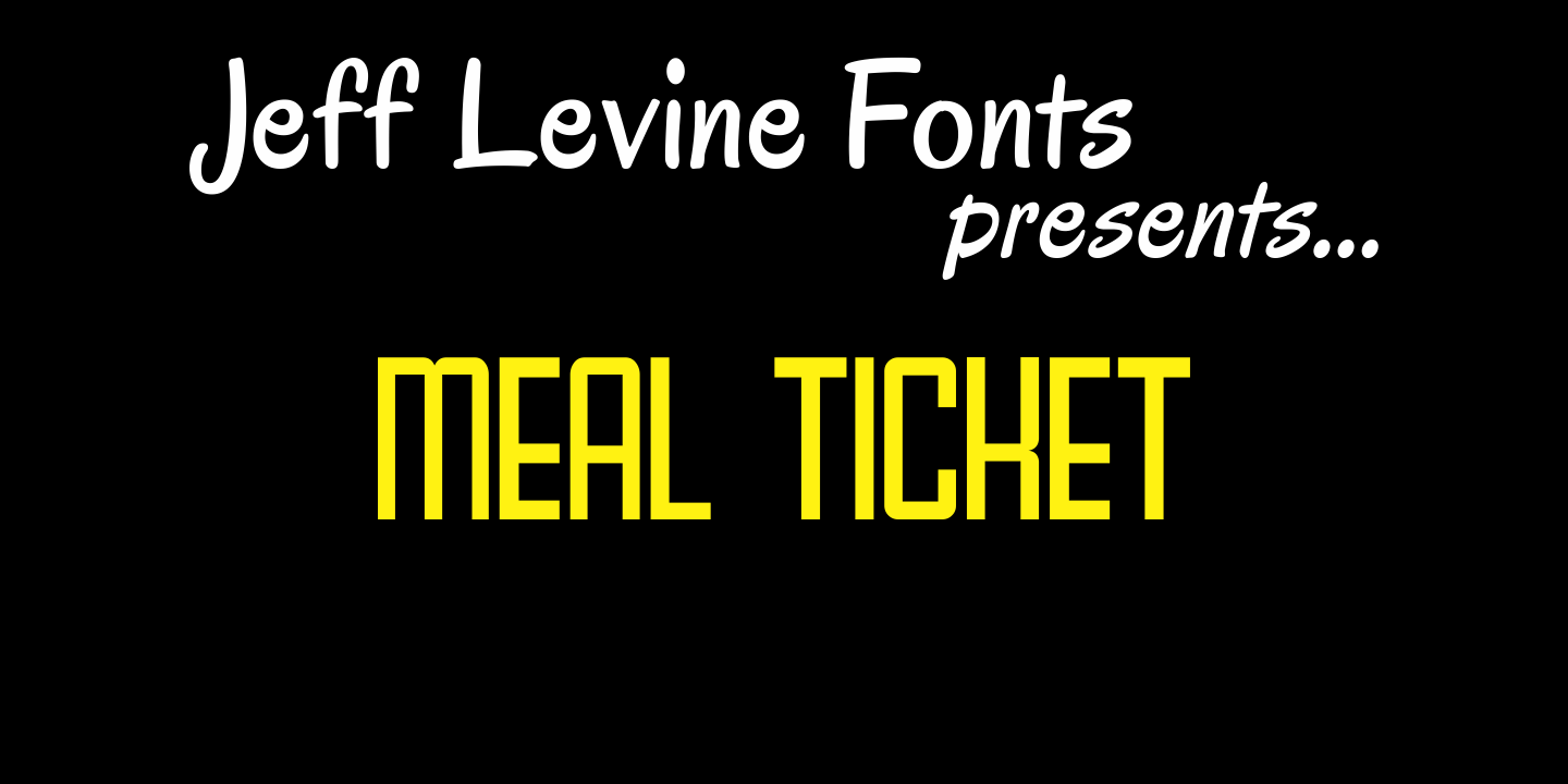 Meal Ticket Font Poster #1