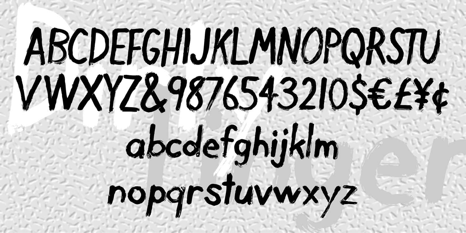 Dirty Finger Font Family Poster