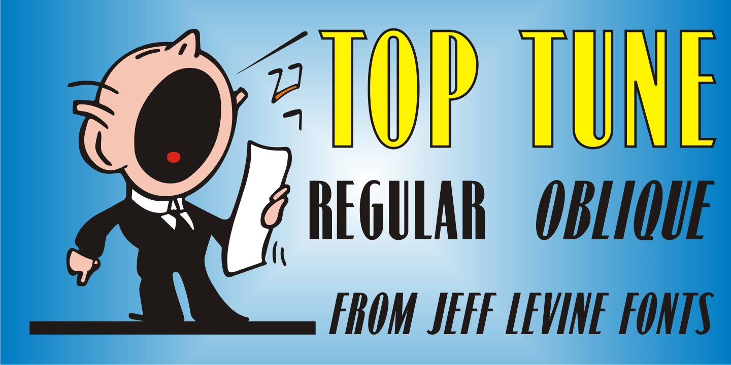 Top Tune Font Poster