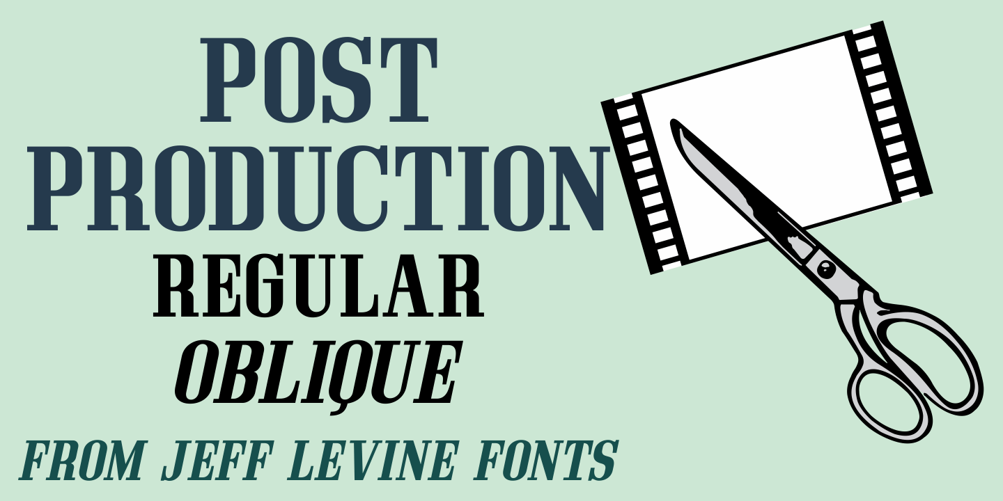 Post Production Font Poster #1
