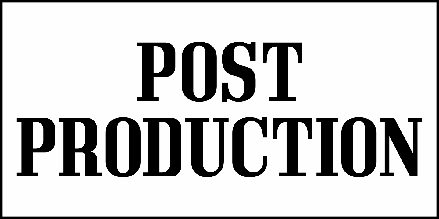 Post Production Font Poster #1