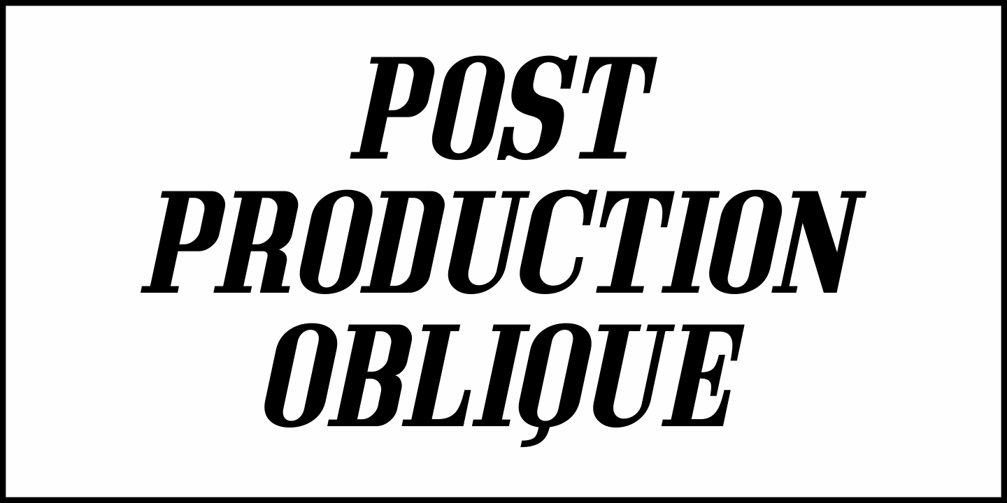 Post Production Font Poster #1
