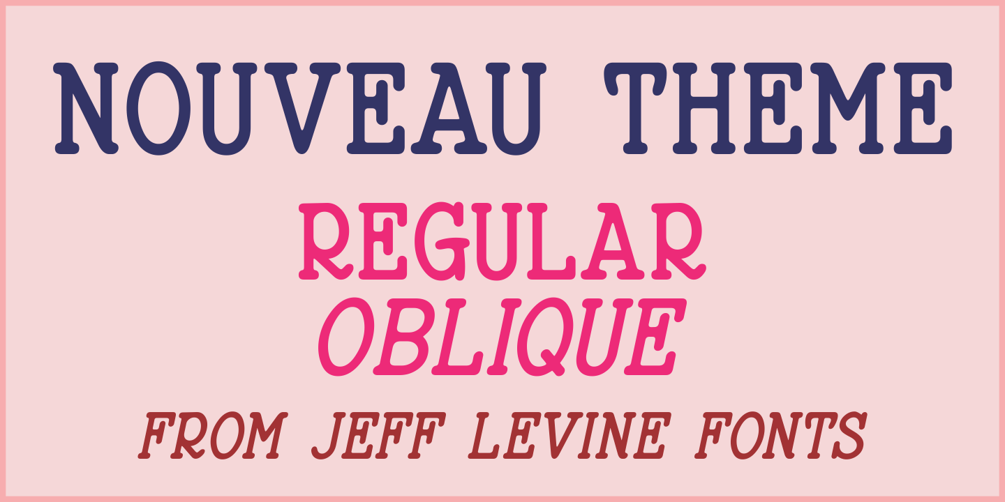 Nouveau Theme Font Family Poster