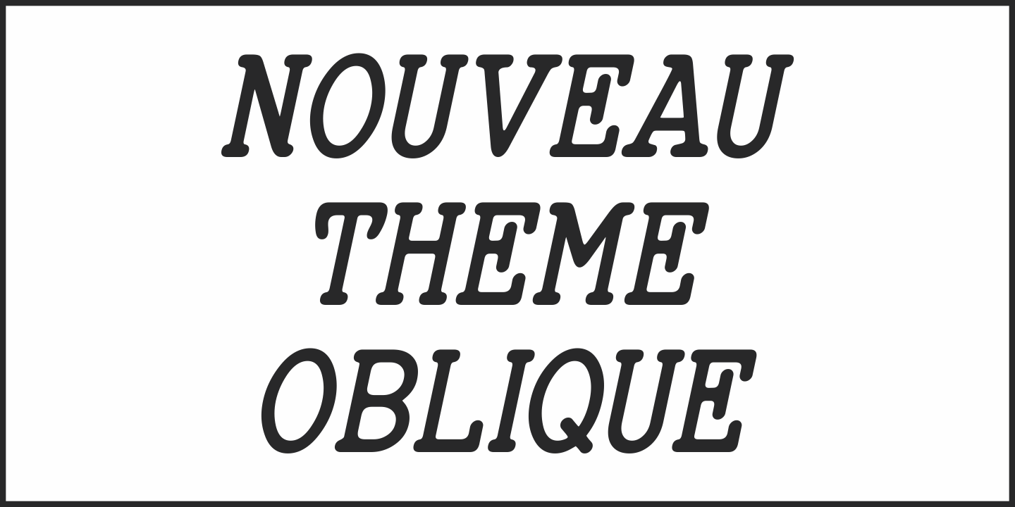 Nouveau Theme Font Poster #1
